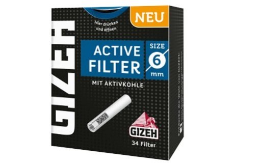 Gizeh Active Kohlefilter 6mm